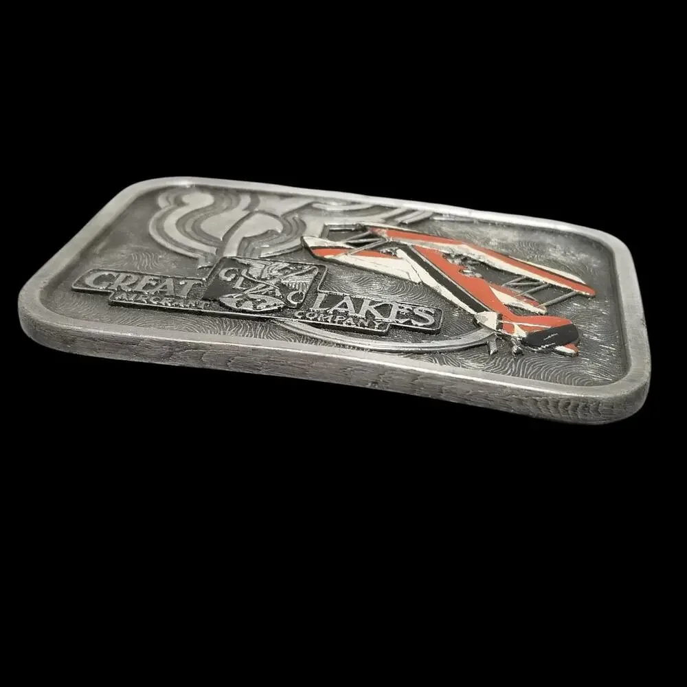 Belt Buckle 1976 GLAC‎ Great Lakes Aircraft Company 2T-1A Sport Trainer biplane